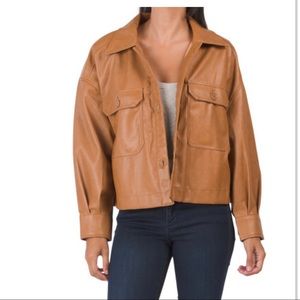 NWOT Bagatelle Faux Leather Short Shacket